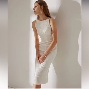Rihoas white midi dress